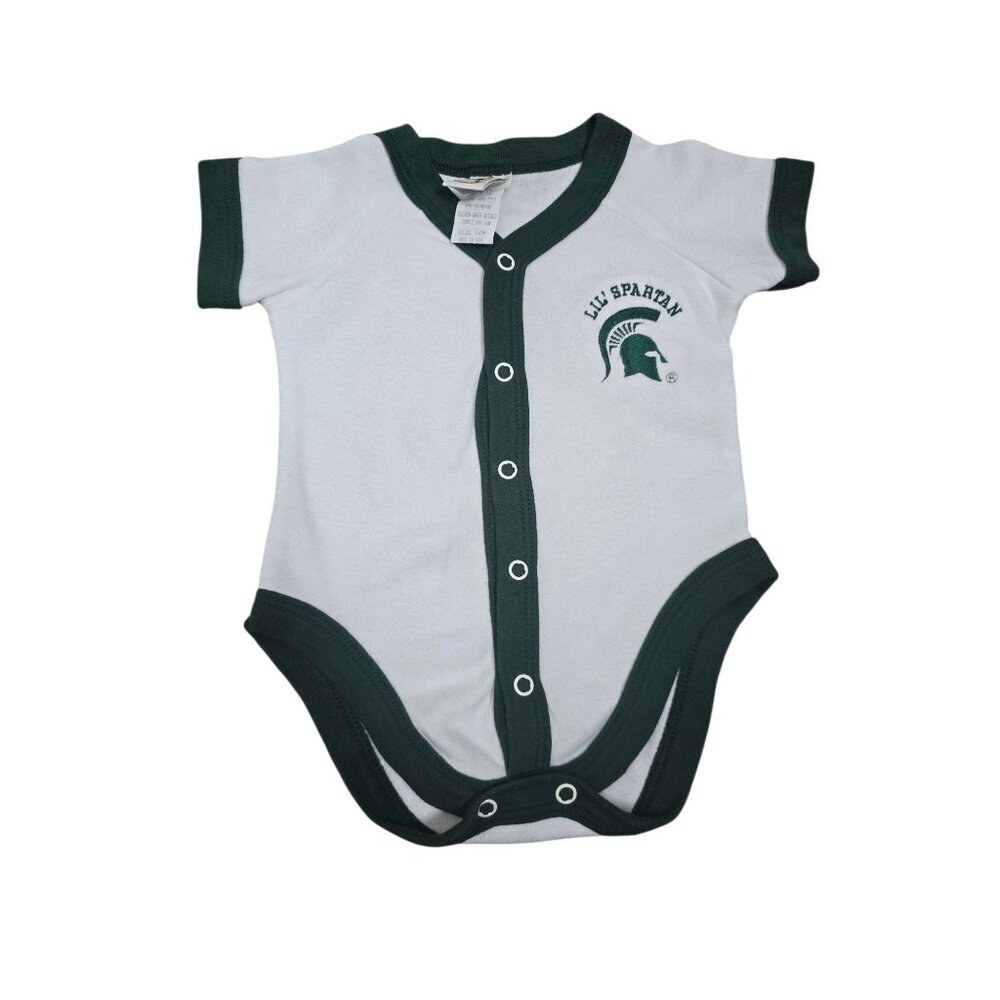 Vintage Little King Lil' Spartan Michigan State Bodysuit 12M